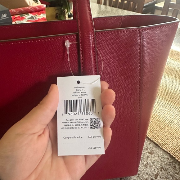 Kate Spade Cherry Red and Midnight Black Tote Set - Picture 5 of 5